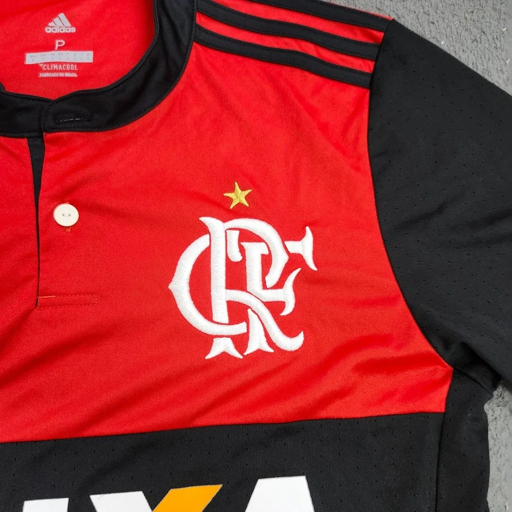 Adidas Flamengo Guerrero #9 Climacool Soccer Jersey Mens Small Brazil Red Black